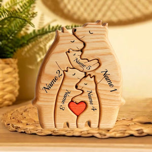 Gifts For Mom Wooden Bears Family Custom Names Puzzle Home Decor Gifts Mother's Day Gift
