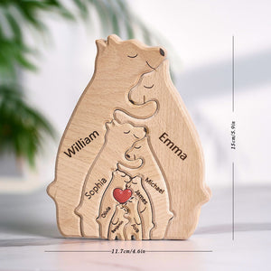 Gifts For Mom Wooden Bears Family Custom Names Puzzle Home Decor Gifts Mother's Day Gift