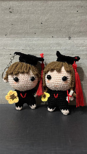 Full Body Custom Crochet Doll Personalized Graduation Gift Custom Graduation Crochet Doll