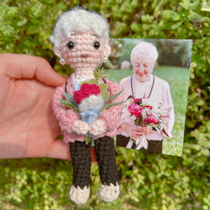 Crochet Doll Custom Portrait Crochet Gifts Gifts For Grandpa Grandparents' Day