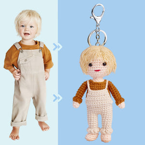 Custom Crochet Doll Personalized Gifts Handwoven Mini Look alike Dolls - Fashion Grandpa Doll - MadeMineAU