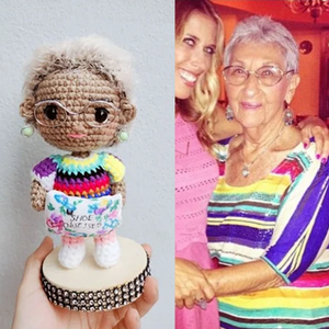 Crochet Doll Custom Portrait Crochet Gifts Gifts For Grandpa Grandparents' Day