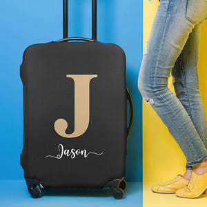 Personalized Name Elastic Luggage Cover Suitcase Protector Scratch Resistant Fits 18-32 Inch Travel Accessory Gifts for Travelers - MadeMineAU