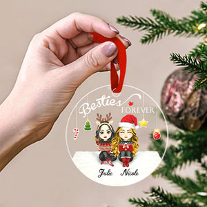 Besties Forever Custom Engraved Ornaments Christmas Tree Decoration Gifts for Firends