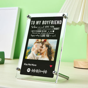 To My Boyfriend - Spotify Photo Frame Scannable Music Fashion Plaque