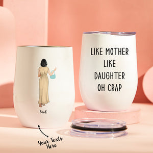 Custom Image Engraved Mugs Like Mother Like Daughter Gifts for Mom - MadeMineAU