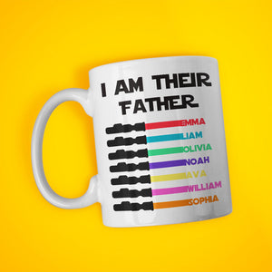 Custom Light Saber Mug Engraved Name White Mug Father's Day Gifts