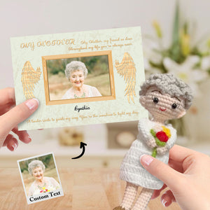 Custom Crochet Doll from Photo Handmade Look alike Dolls Gifts for Mother with Personalized Name Card - MadeMineAU