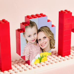 Custom Building Brick Photo Block Personalised Mom Brick Puzzles Mother's Day Gifts - MadeMineAU