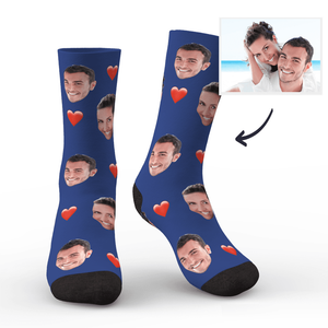 100% Made In AU - Custom Photo Love Face Socks - MadeMineAU