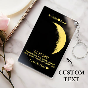 Custom Moon Phase Acrylic Keychain Gifts for Her - MadeMineAU