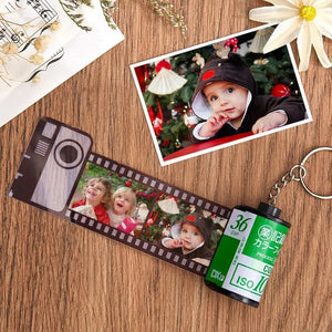 For Family Custom Film Roll Keychain Custom Recycled Camera Roll Keychain For Christmas Gifts