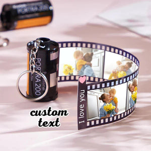 Custom Text For The Film Roll Keychain Personalized Picture Camera Roll Keychain with Reel Album Customized Anniversary Gifts