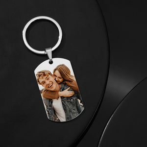 Drive Safe Keychain Custom Photo Name Keychain I Need You Here with Me Best Lover Gifts for him - MadeMineAU