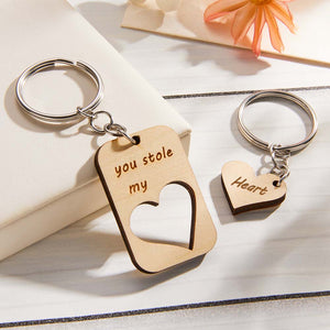 Custom Engraved Keychains Heart-shaped Creative Love Gifts - MademineAU