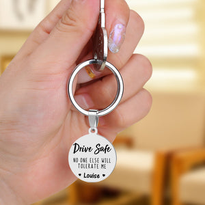 Personal Custom Gift Custom "Drive Safe" Keychain Photo Keychain with Your Name