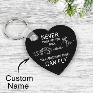 Custom Engraved Keychain Drive Safe Heart-shaped Metal Gifts - MadeMineAU
