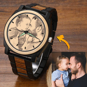 Gifts For Him Personalized Photo Watch Engraved Watch