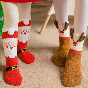 Christmas Socks Plush Coral Fleece Parent-child Christmas Socks Winter Home Floor Socks Christmas Gifts - MadeMineAU