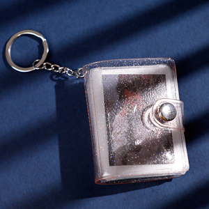 Scrapbook Keychain Mini Photo Album Keychain Gift for Her Photo Frame 16 Pockets