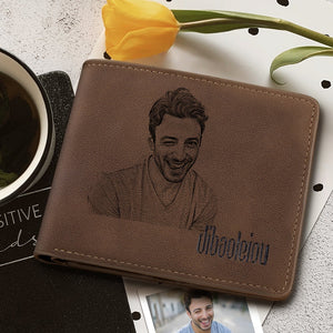 Custom Photo Wallet With Text Best Gifts For Man