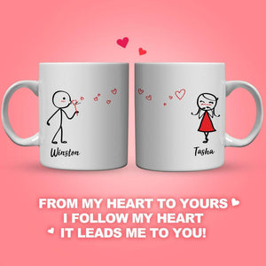 Couple Mug For Follow My Heart It Leads Me To You  (Print Both Sides)