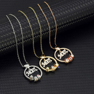 Custom Engraved Necklace Birthstone Necklace Mother's Love Necklace Best Gift For The Greatest Mother