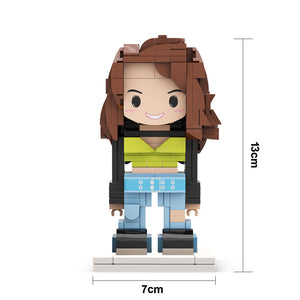 Full Body Customizable 1 Person Custom Brick Figures Small Particle Block Toy Creative Gifts for Her - MadeMineAU