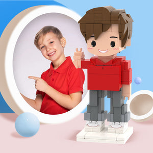 Birthday Gifts for Kids Full Body Customizable 1 Person Custom Cute Brick Figures Small Particle Block Toy - MadeMineAU