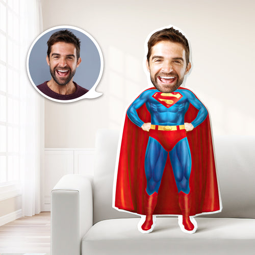 Gifts For Dad Personalized Photo Pillow MInime Pillow Body Pillow Face Pillow SupermanPillow Custom Funny Gift