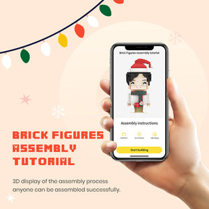 Full Body Customizable 1 Person Cool Young Daddy In Long Brown Coat Custom Brick with Frame Figures Small Particle Block Toy Brick Me Figures For Father's Day - MadeMineAU