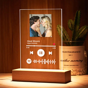 Custom Scannable Spotify Code Keychain Custom Spotify Plaque Personalized Photo Nightlight Gifts For Girlfriend