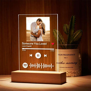 TO MY FATHER - Custom Scannable Spotify Code Music Acrylic Glass Night Light