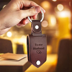 Couple Gifts Custom Leather Keychain Personalized Engrave Keychain Anniversary Gift For Couple - MadeMineAU