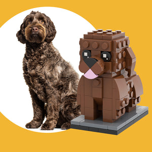 Fully Body Customizable Giant Poodle 1 Dog Photo Custom Brick Figures Small Particle Block Brick Me Figures Customized Giant Poodle Only - MadeMineAU