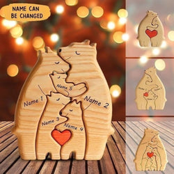 Gifts For Mom Wooden Bears Family Custom Names Puzzle Home Decor Gifts Mother's Day Gift