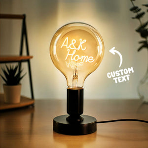 Custom Couple Gifts Custom Name Light Bulbs Vintage Edison Led Filament Modeling Lamp Home Decor - MadeMineAU