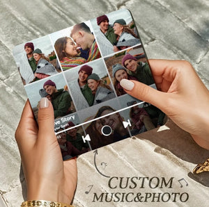 Customized Multiple Photo Music Fridge Magnet Can Play Songs Personalised Photo Fridge Magnet - MadeMineAU