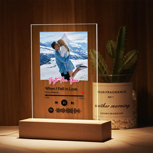 Custom Spotify Code Acrylic Keychain/Plaque/Night Light Engraved Gift For Lover - MadeMineAU