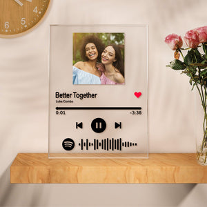 Custom Scannable Spotify Code Keychain Custom Spotify Plaque Personalized Photo Nightlight Gifts For Girlfriend