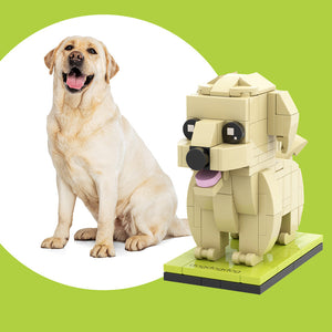 Fully Body Customizable Labrador 1 Dog Photo Custom Brick Figures Small Particle Block Brick Me Figures Customized Labrador Only - MadeMineAU