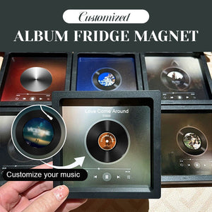 Customized Album Fridge Magnet Personalized Music Fridge Magnet Can Play Songs and Adjust Volume - MadeMineAU