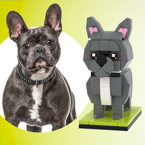 Fully Body Customizable French Bulldog 1 Dog Photo Custom Brick Figures Small Particle Block Brick Me Figures Customized French bulldog Only - MadeMineAU