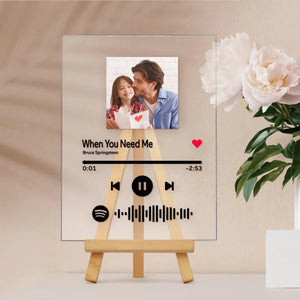 Father's Day Gift Personalized Spotify Code Music Plaque Night Light-Gifts Acrylic Spotify Plaque Best Gift For Dad