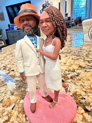 Fully Customizable 2 person Custom Bobblehead With Engraved Text