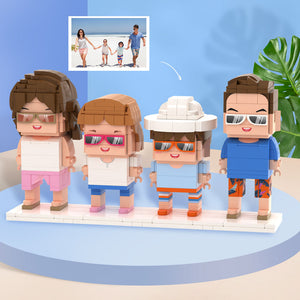 Full Body Customizable 4 People Custom Brick Figures Small Particle Block - MadeMineAU