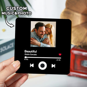 Customized Multiple Photo Music Fridge Magnet Can Play Songs Personalised Photo Fridge Magnet - MadeMineAU