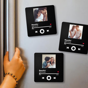 Customized Album Fridge Magnet Personalized Music Fridge Magnet Can Play Songs and Adjust Volume - MadeMineAU