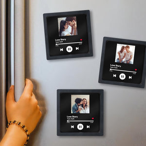 Customized Album Fridge Magnet Personalized Music Fridge Magnet Can Play Songs and Adjust Volume - MadeMineAU