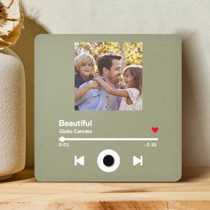 Customized Album Fridge Magnet Personalized Music Fridge Magnet Can Play Songs and Adjust Volume - MadeMineAU